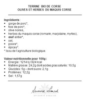 terrine bio de corse olives herbes du maquis 125g 2