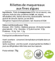 Rillettes de maquereaux aux fines algues 78g 2